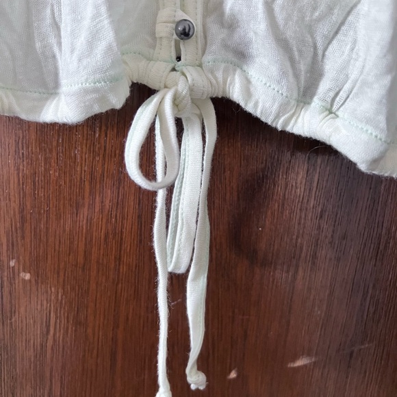 White Ruffled Button-Down Top - Picture 6 of 6